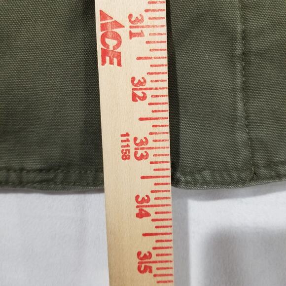 Orvis Jacket Large Field Barn Chore Green Canvas Quilted Corduroy Collar Coat - Picture 11 of 12
